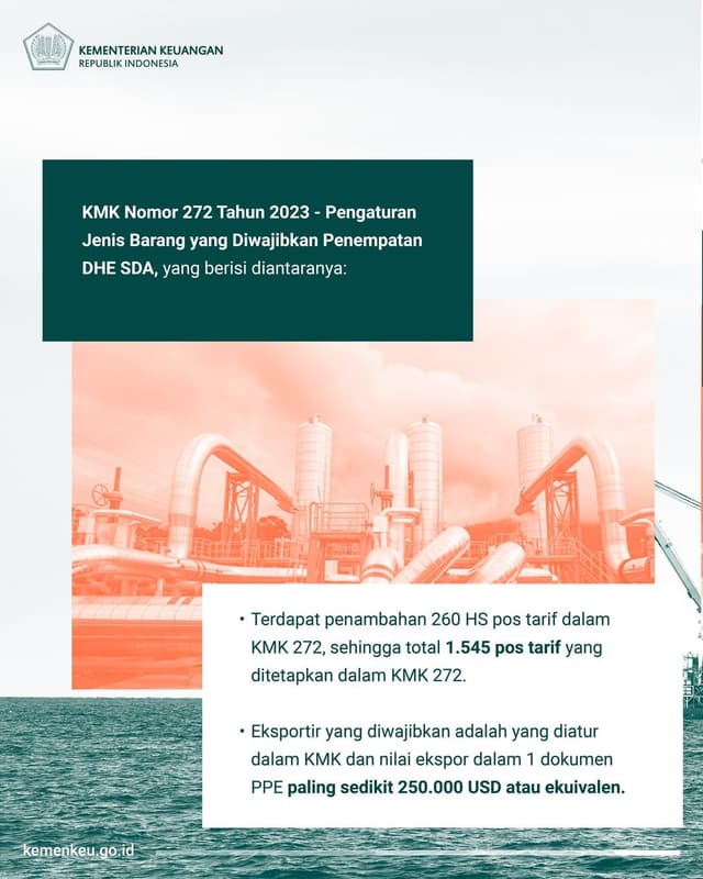 PP 36 TAHUN 2023 Devisa Hasil Ekspor dari Kegiatan Pengusahaan, Pengelolaan, dan/atau Pengolahan Sumber Daya Alam